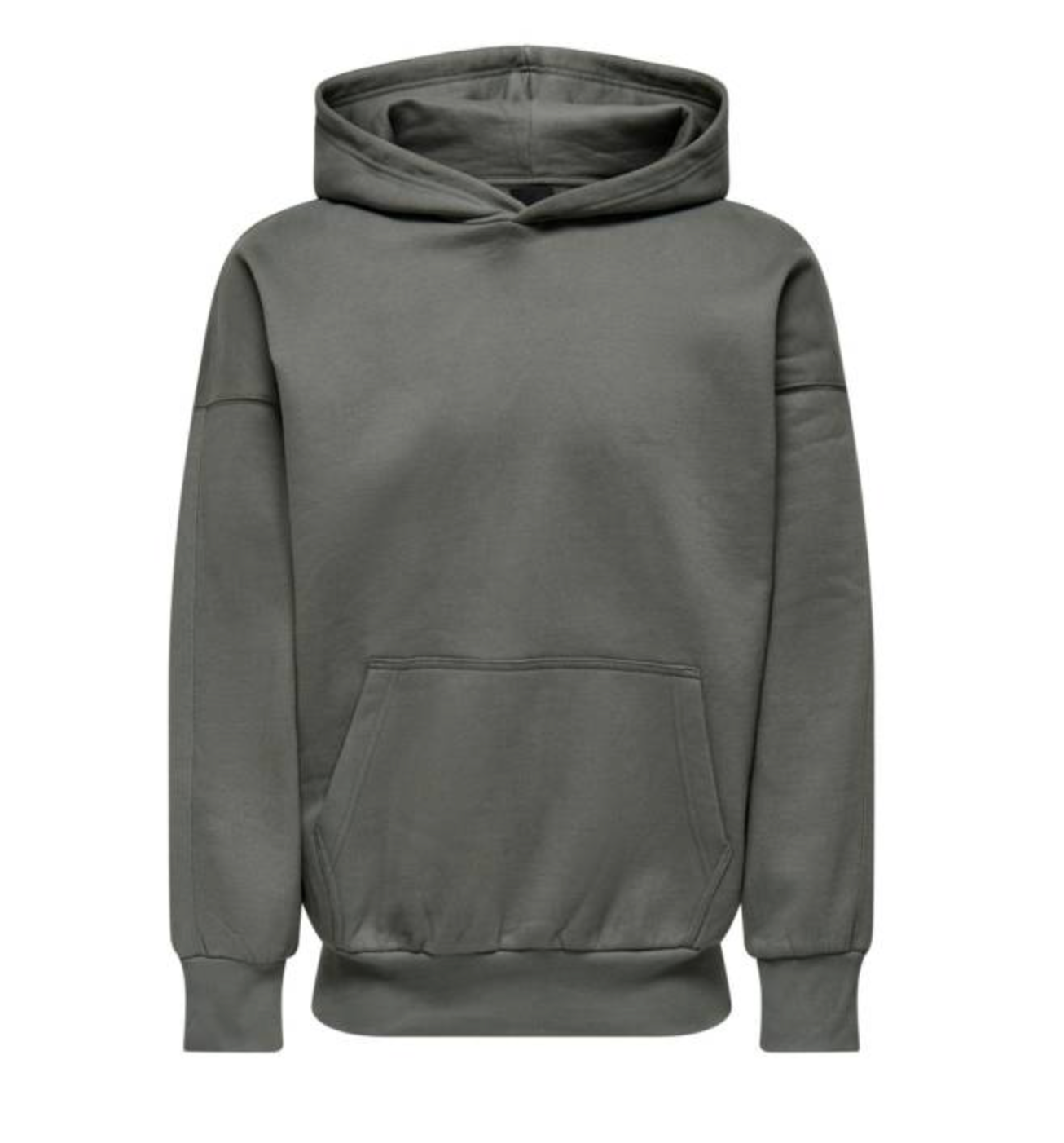 Only & Sons Dark Grey Pullover Hoodie (No Pockets)