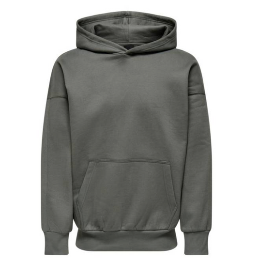Only & Sons Dark Grey Pullover Hoodie (No Pockets)