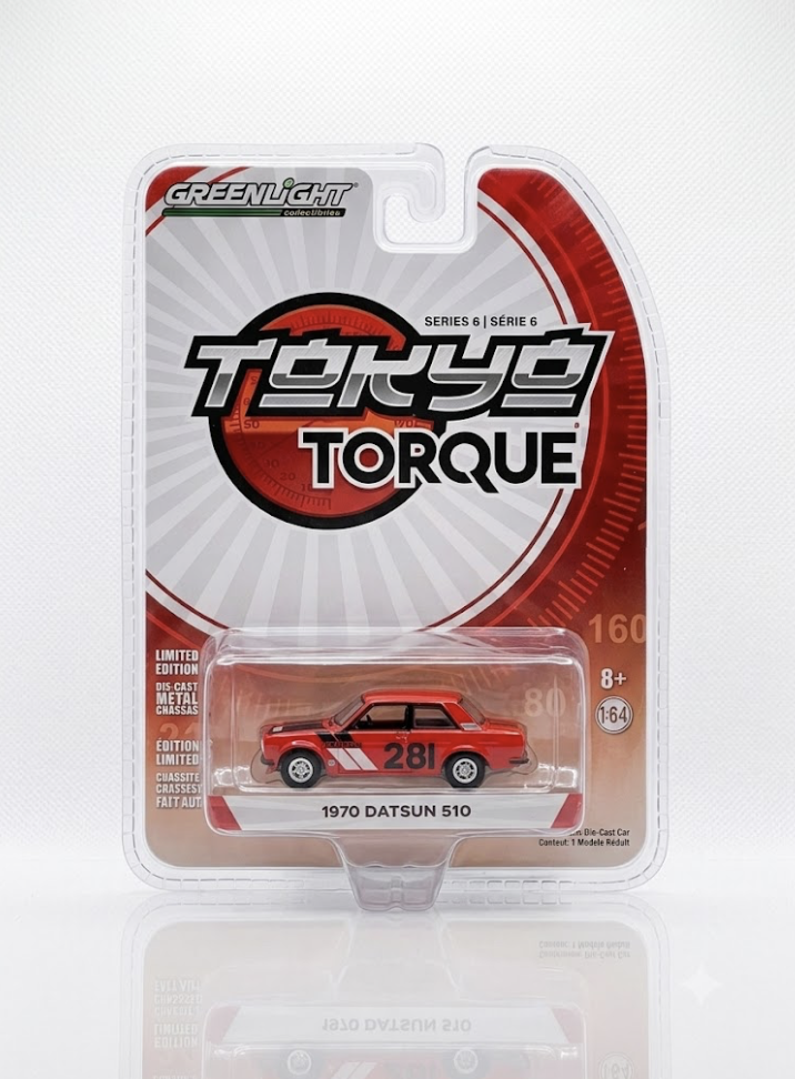 GreenLight Tokyo Torque Series 6 - 1970 Datsun 510 (#281 Red/Black)