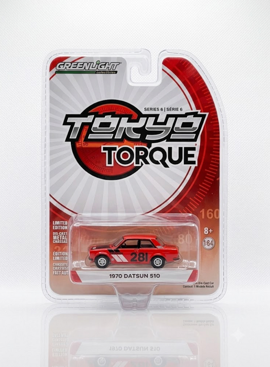 GreenLight Tokyo Torque Series 6 - 1970 Datsun 510 (#281 Red/Black)