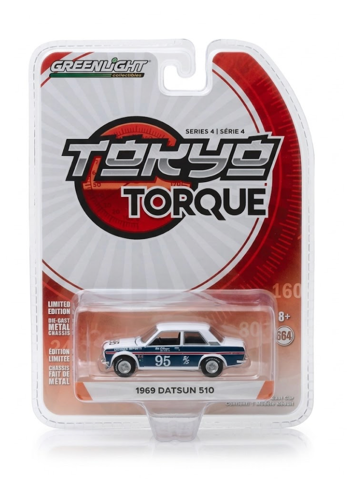 GreenLight Tokyo Torque Series 4 - 1969 Datsun 510 #95 (1:64)