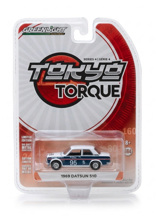 GreenLight Tokyo Torque Series 4 - 1969 Datsun 510 #95 (1:64)