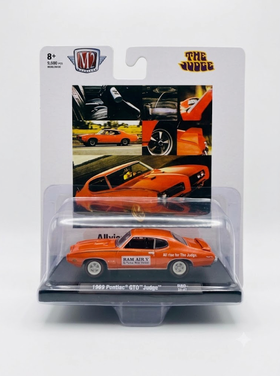M2 Machines 1969 Pontiac GTO Judge - Ram Air V (Carousel Red / Orange)
