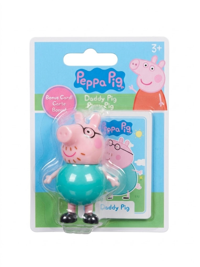 Peppa Pig Daddy Pig Mini Figurine with Bonus Card