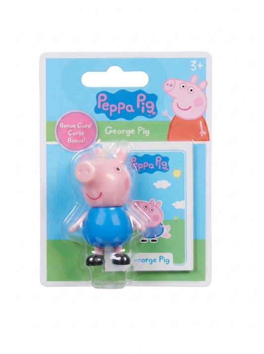 Peppa Pig George Pig Mini Figurine with Bonus Card