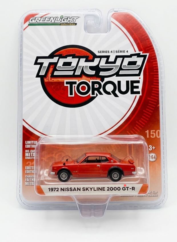 GreenLight Tokyo Torque 1972 Nissan Skyline 2000 GT-R Red (Series 4)