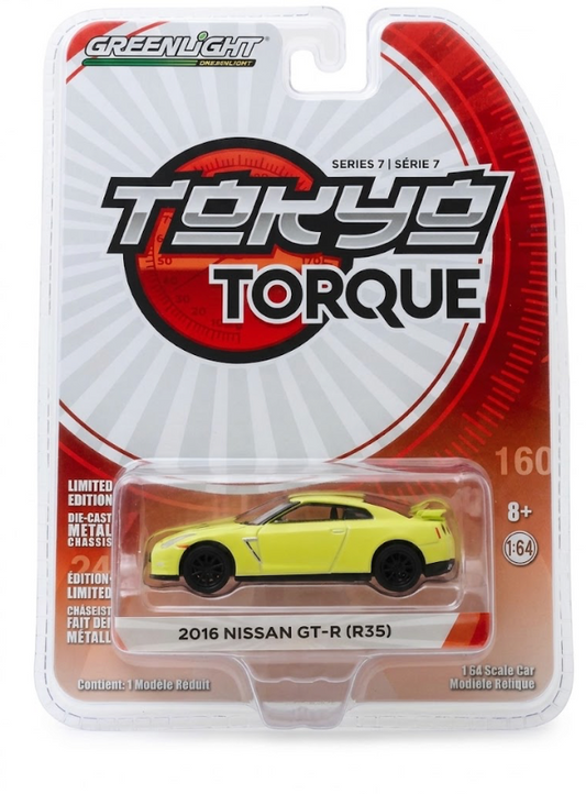 GreenLight Tokyo Torque 2016 Nissan GT-R (R35) Yellow (Series 7)