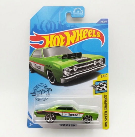 Hot Wheels 1:64 HW Speed Graphics - '68 Dodge Dart (Lime Green Mopar / 70/250)