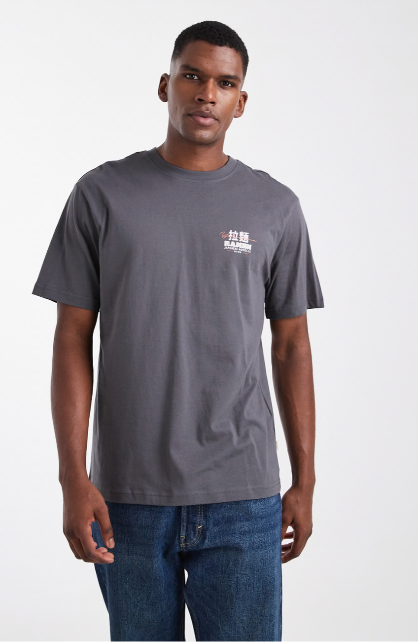 Only & Sons Grey Yokohama Ramen Graphic T-Shirt