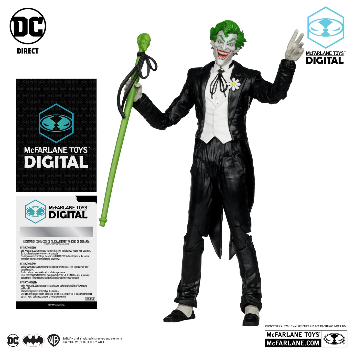 DC Comics The Joker (Silver Age) 7" Action Figure  Chase / Platinum
