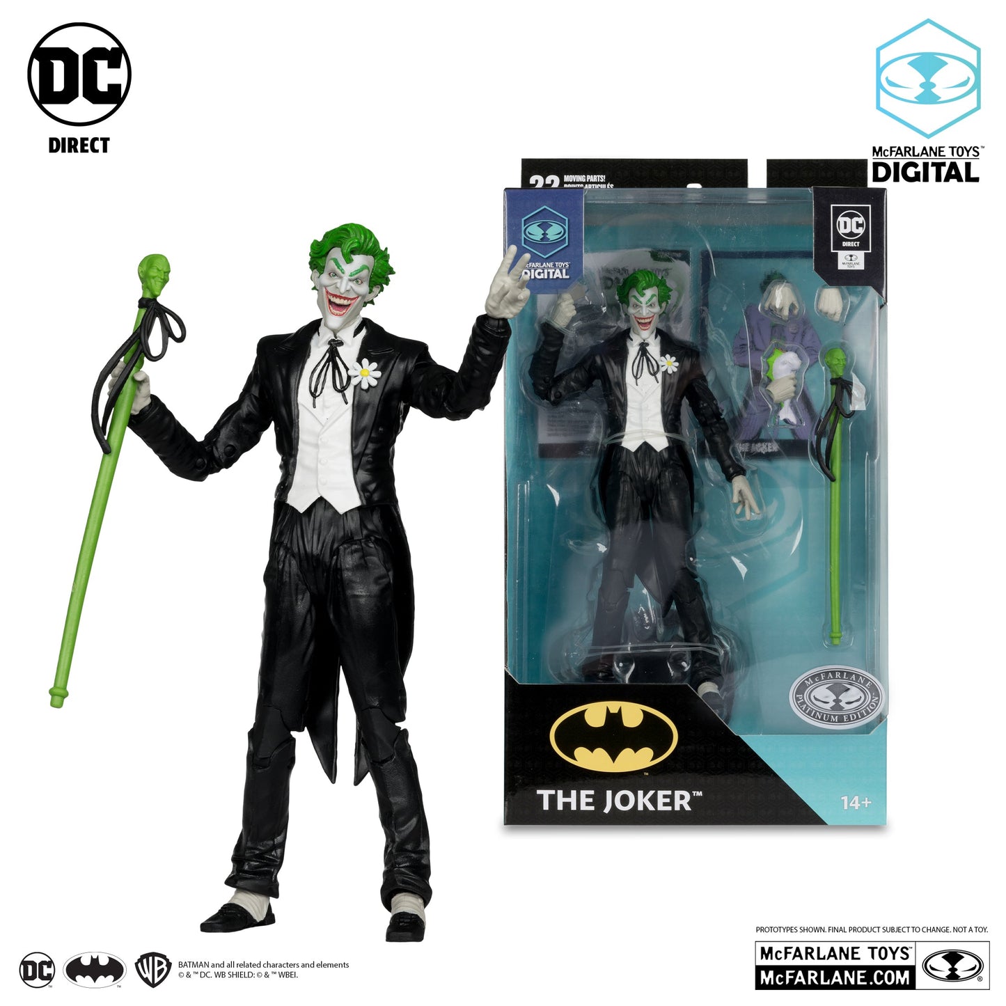 DC Comics The Joker (Silver Age) 7" Action Figure  Chase / Platinum
