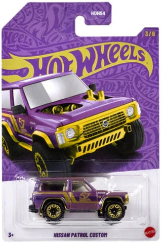 Hot Wheels 57th Anniversary Pearl and Chrome Nissan Patrol Custom 3/6