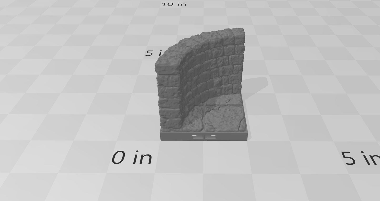 Dungeon Style Walls - DnD 5E, Pathfinder 2E - DragonLock Fat Dragon Games, Tabletop Terrain | 1"/28mm Scale | Dungeon Tiles | Accessories