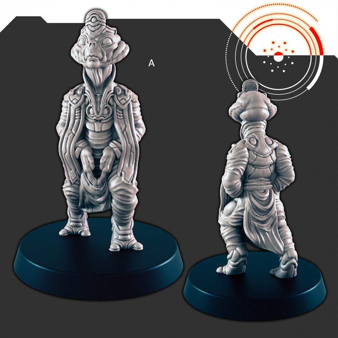 Sci-Fi Religious Alien Zealots mini set - EC3D | Legion | Cyberpunk | Starfinder | Scifi | Futuristic | Alien | Male | Female