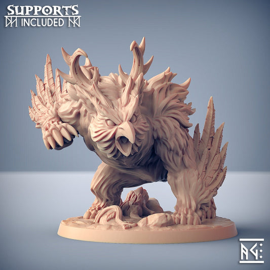 dnd Owlbear mini - Artisan Guild DnD and Wargaming Miniature | Animal | Owl | Bear | Druid Form | Pathfinder | Beast | Forest | Shape | Wild