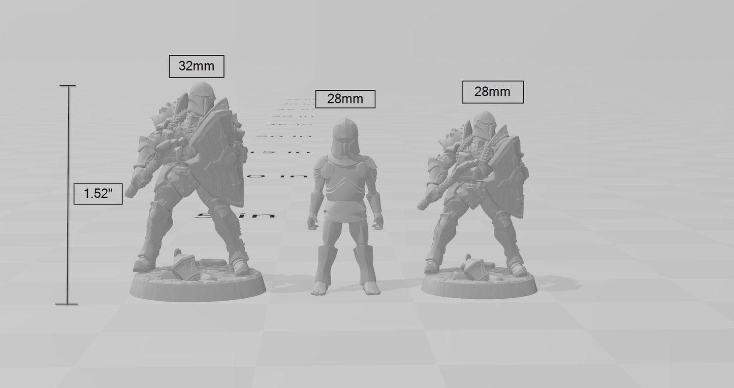 Heavy Armored Female Human Fighter dnd Mini - Artisan Guild | Barbarian | Knight | Cleric | Paladin, Pathfinder, TTRPG, Wargaming, Warrior