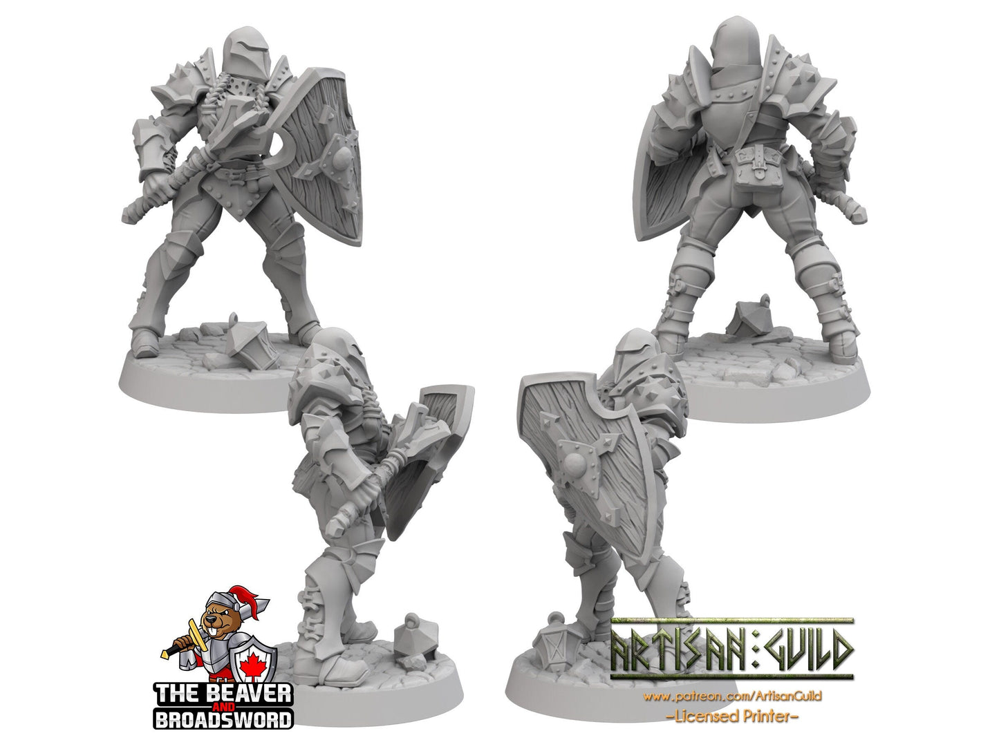 Heavy Armored Female Human Fighter dnd Mini - Artisan Guild | Barbarian | Knight | Cleric | Paladin, Pathfinder, TTRPG, Wargaming, Warrior