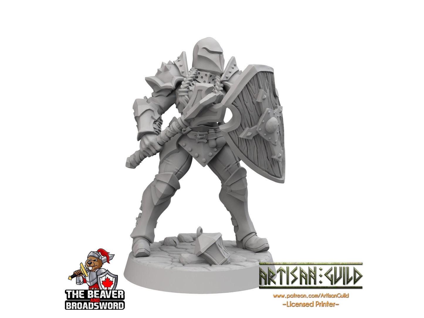Heavy Armored Female Human Fighter dnd Mini - Artisan Guild | Barbarian | Knight | Cleric | Paladin, Pathfinder, TTRPG, Wargaming, Warrior