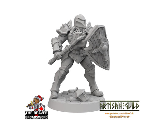 Heavy Armored Female Human Fighter dnd Mini - Artisan Guild | Barbarian | Knight | Cleric | Paladin, Pathfinder, TTRPG, Wargaming, Warrior