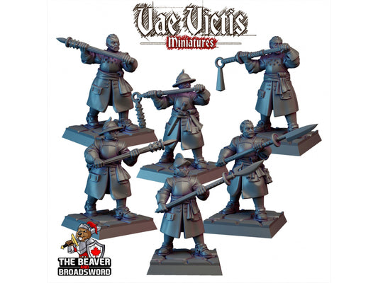 Vampire Hunters mini Set - Vae Victis | DnD | Pathfinder | Human | Male | Dark | Gothic | Fighter | Paladin | Victorian | Pikemen | Unit