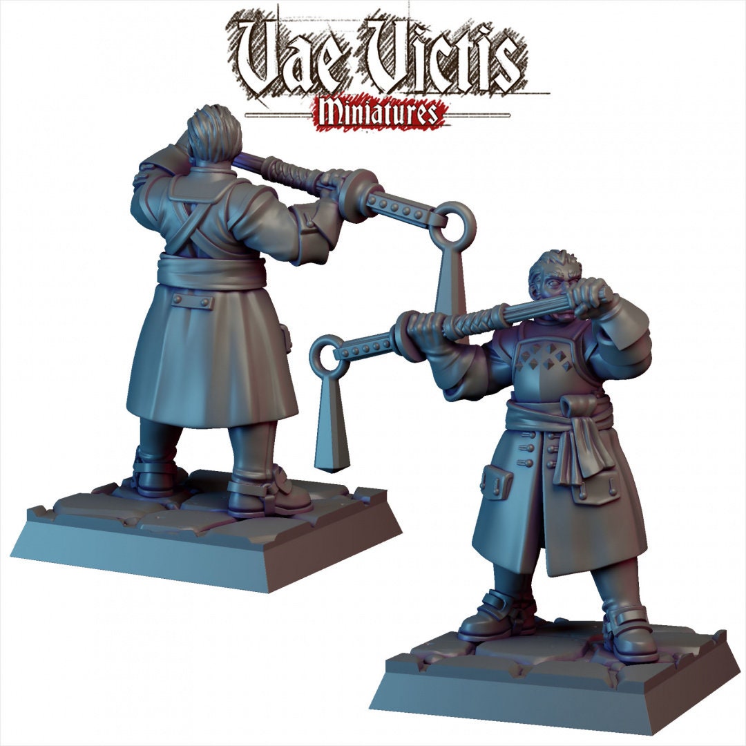 Vampire Hunters mini Set - Vae Victis | DnD | Pathfinder | Human | Male | Dark | Gothic | Fighter | Paladin | Victorian | Pikemen | Unit