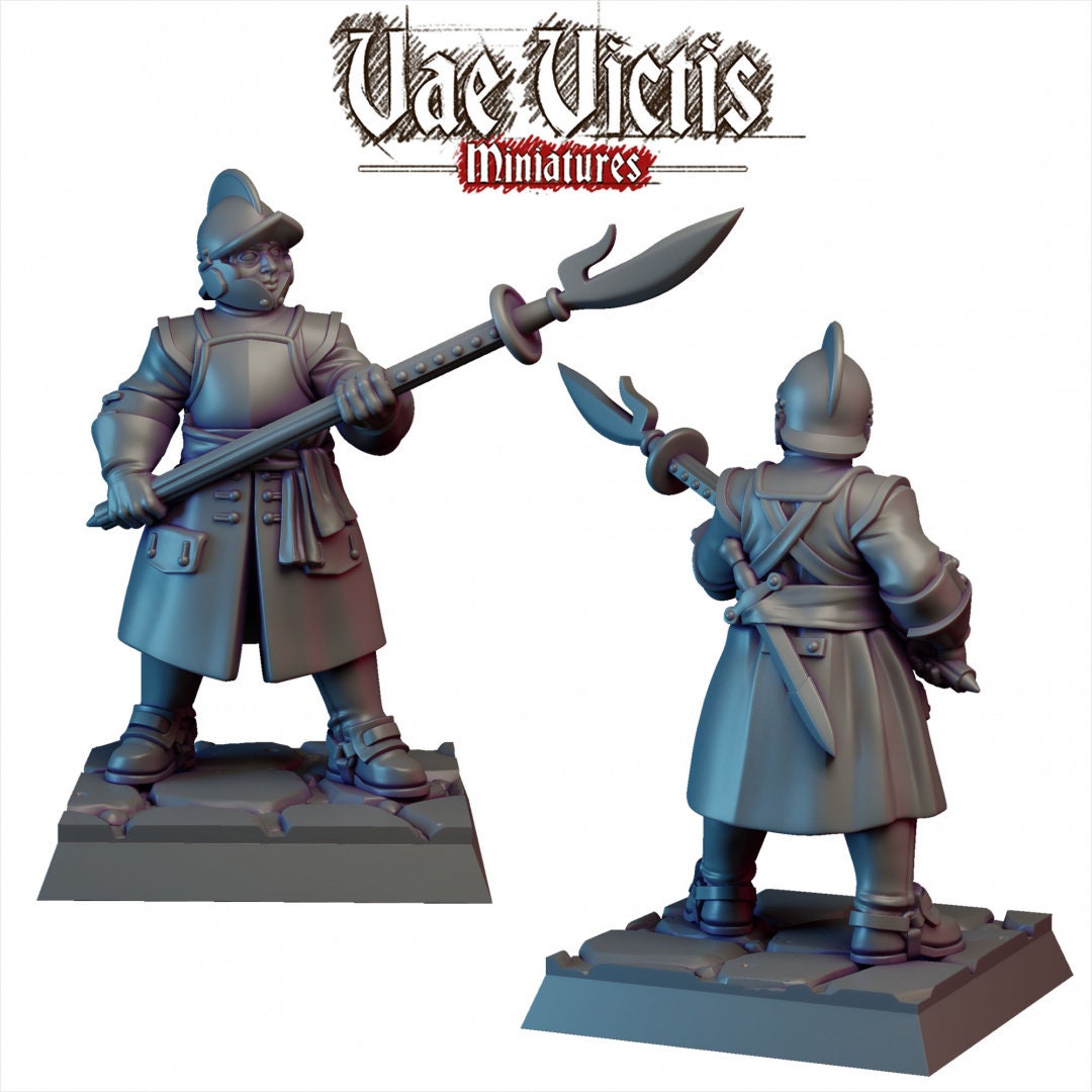 Vampire Hunters mini Set - Vae Victis | DnD | Pathfinder | Human | Male | Dark | Gothic | Fighter | Paladin | Victorian | Pikemen | Unit
