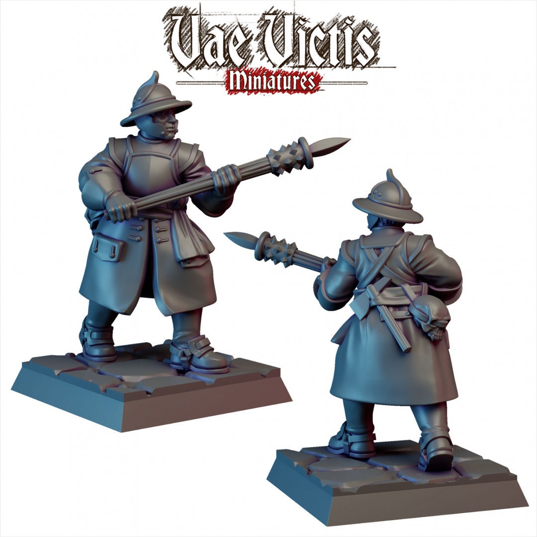 Vampire Hunters mini Set - Vae Victis | DnD | Pathfinder | Human | Male | Dark | Gothic | Fighter | Paladin | Victorian | Pikemen | Unit