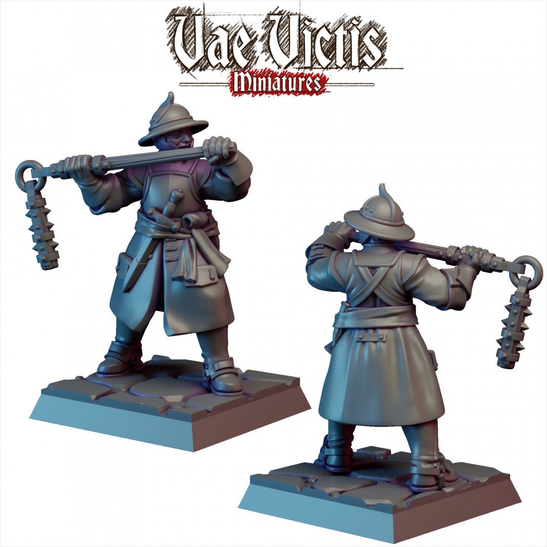 Vampire Hunters mini Set - Vae Victis | DnD | Pathfinder | Human | Male | Dark | Gothic | Fighter | Paladin | Victorian | Pikemen | Unit