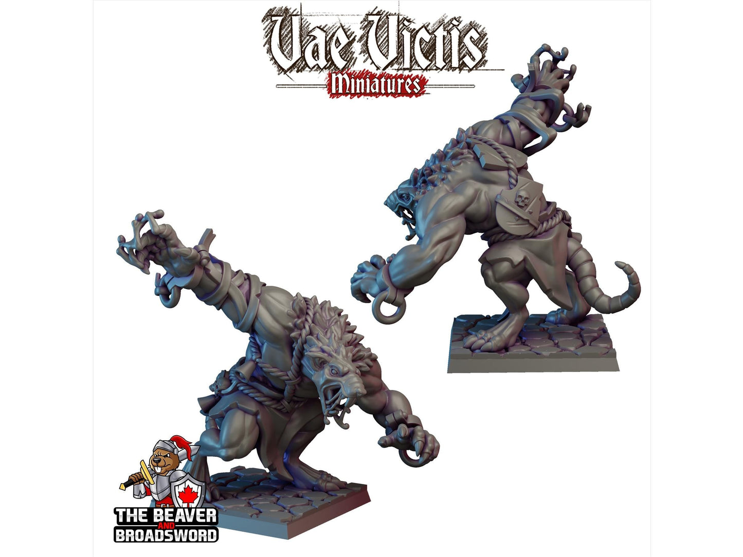 Giant Rat A Mini - Monster, Mutant, Wererat, DnD, Fantasy- High Quality Resin Printed 28mm 32mm Tabletop Miniatures, Tough Figurine