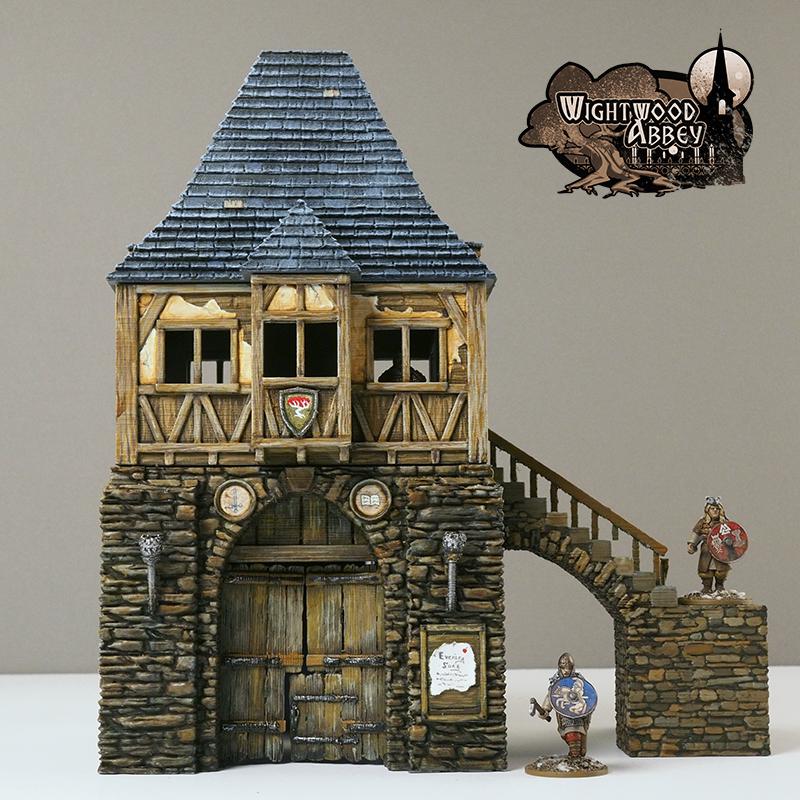 Gatehouse - Whitewood Abbey Set | Diorama | DnD | Wargaming | Building | Village | Town -  High Quality 3D Printed, 15mm, 28mm, 32mm
