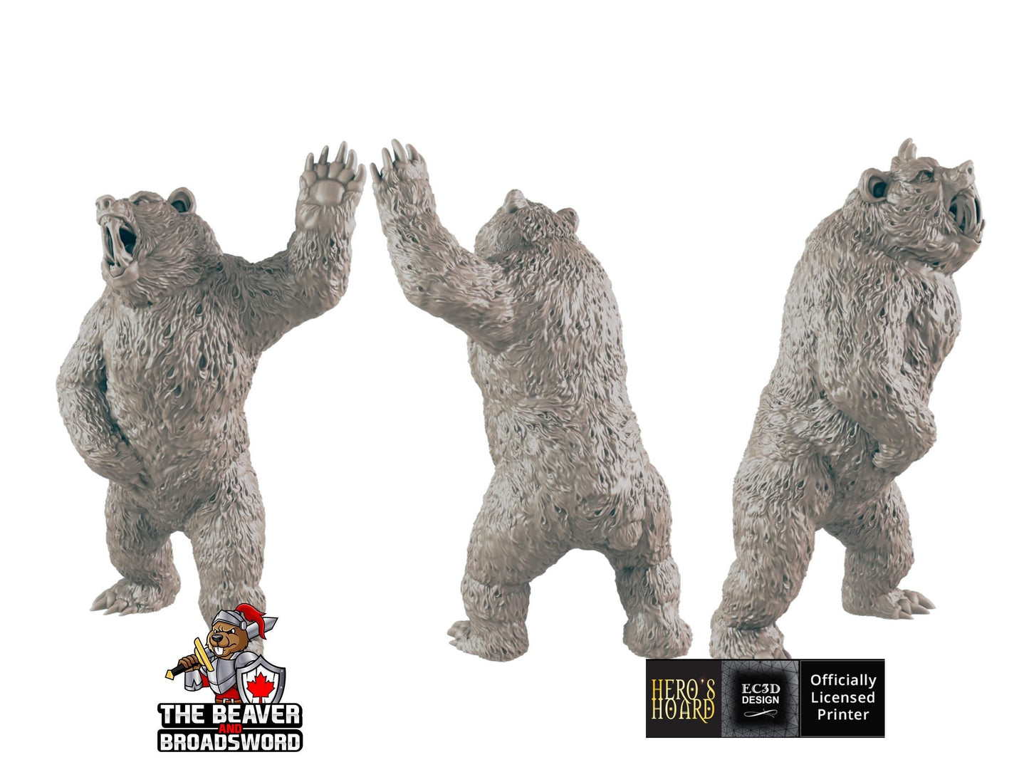 Bear | DnD Miniature, Premium Resin, Durable and Tough for your TTRPG and Wargaming! 32mm, 28mm, Beast, Animal, Mountain, Monstrosity