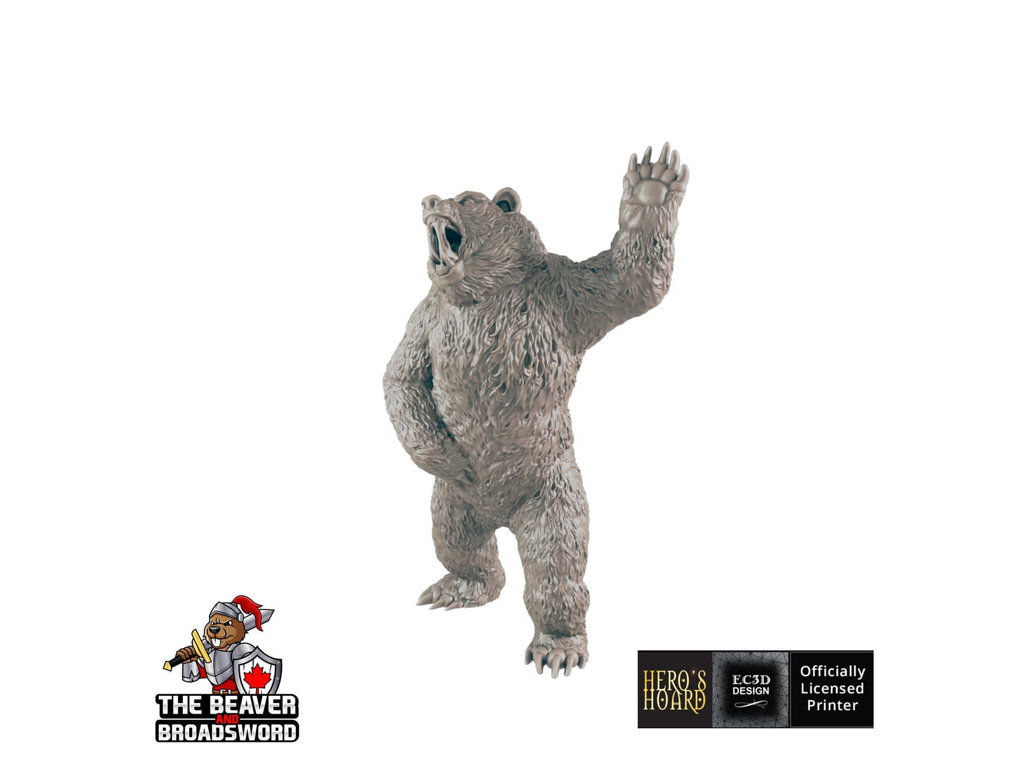 Bear | DnD Miniature, Premium Resin, Durable and Tough for your TTRPG and Wargaming! 32mm, 28mm, Beast, Animal, Mountain, Monstrosity