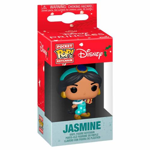 Funko Pocket Pop Keychain Disney Princess Holiday Jasmine Winter Outfit