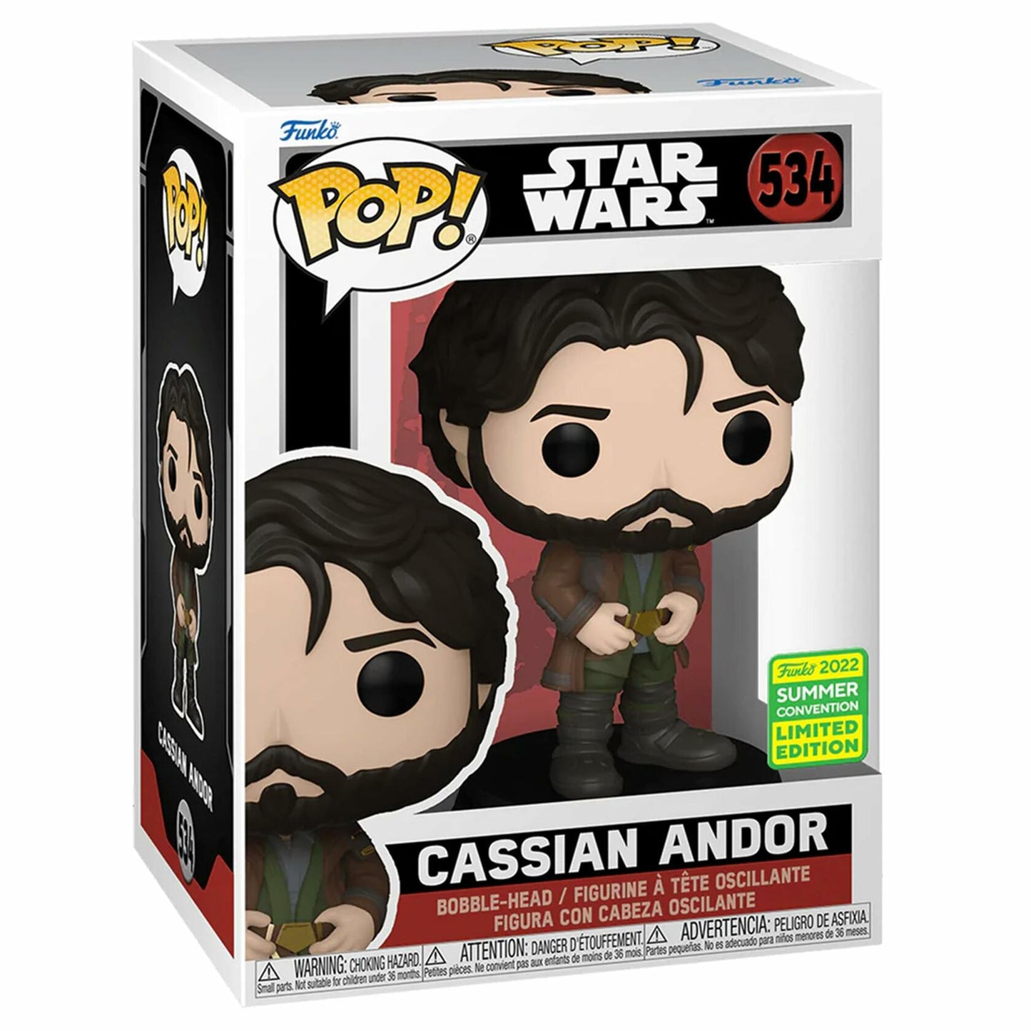 Funko POP! Star Wars: Cassian Andor Vinyl Figur #534 – 2022 Summer Convention Limited Edition