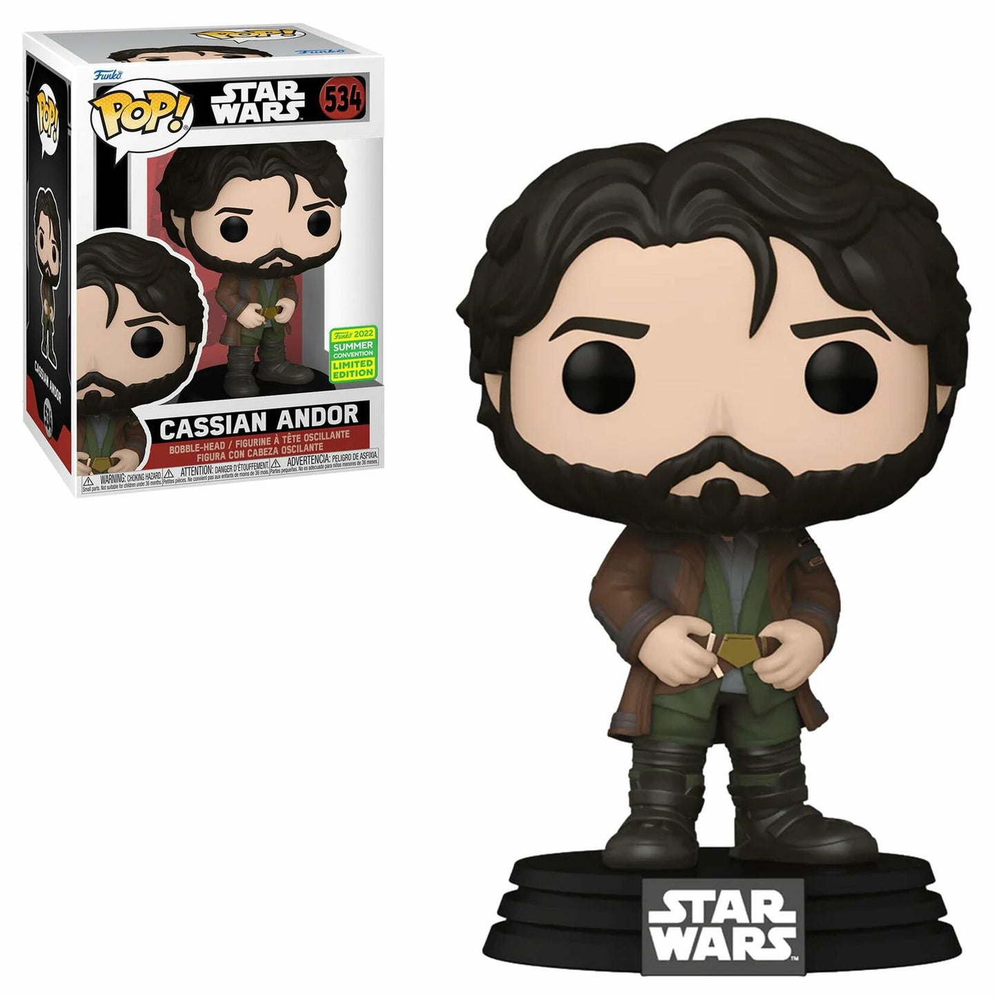 Funko POP! Star Wars: Cassian Andor Vinyl Figur #534 – 2022 Summer Convention Limited Edition