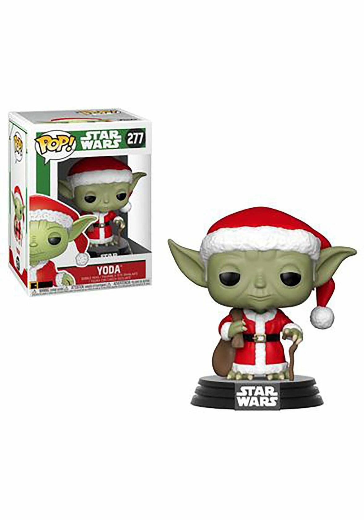 Funko Pop Star Wars: Holiday-Weihnachtsmann Yoda Sammlerfigur, Mehrfarbig, Standard