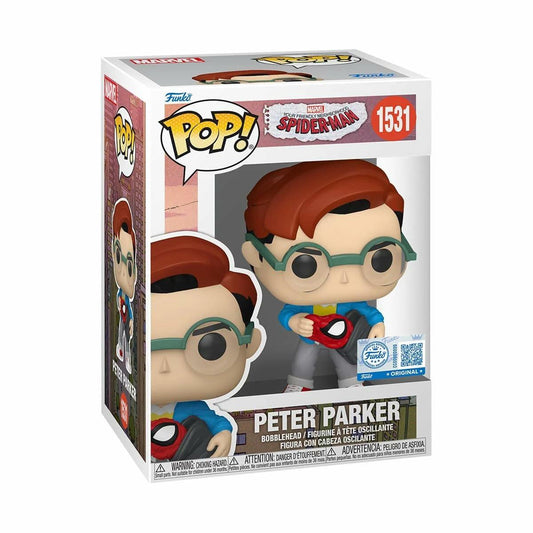 Funko Pop! Vinyl Figure, Spider-Man Peter Parker #1531, Entertainment Earth Exclusive, Marvel Animated Series, 4.25 Inch