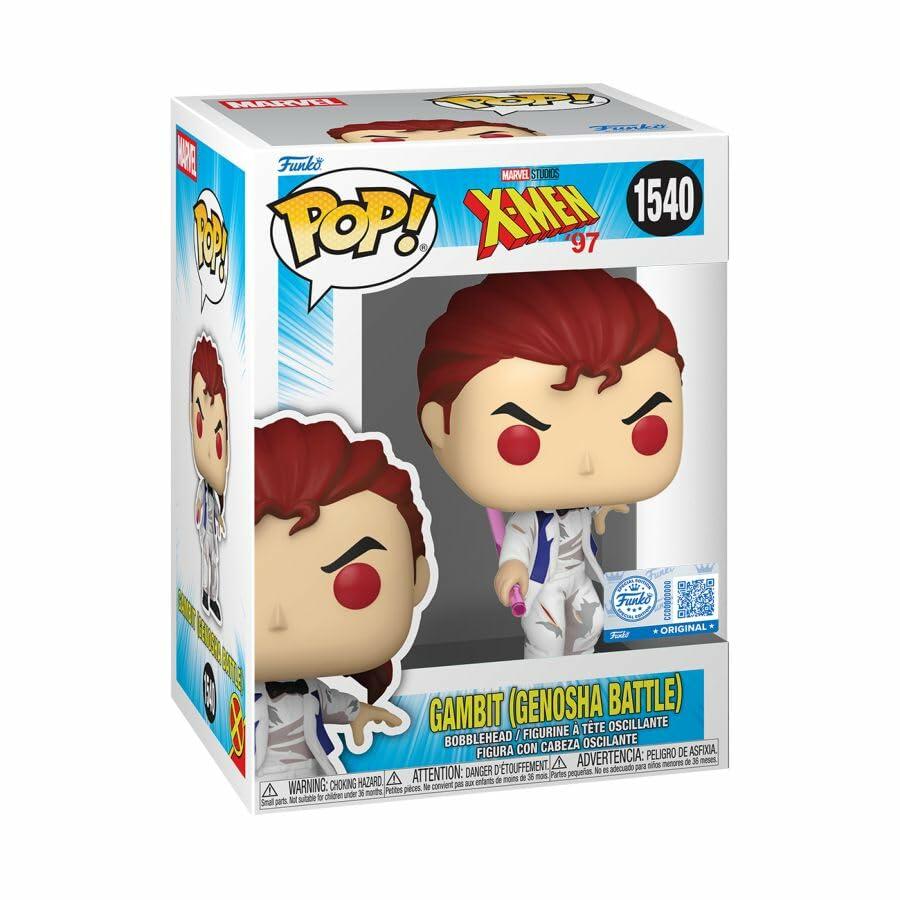 Funko Pop! Vinyl Figure, X-Men '97 Gambit Genosha Battle #1540, Entertainment Earth Exclusive, 4.75 Inch, Window Box
