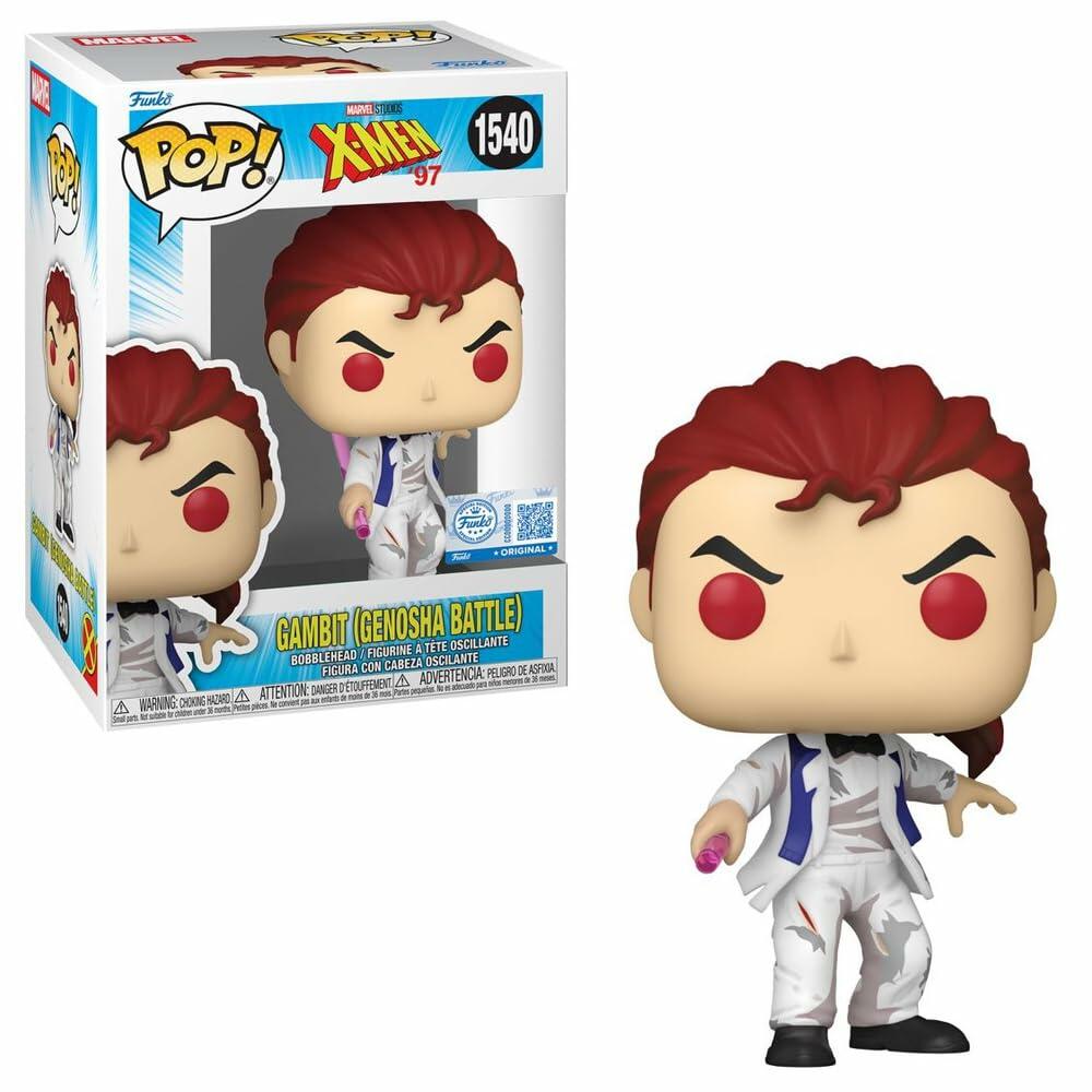 Funko Pop! Vinyl Figure, X-Men '97 Gambit Genosha Battle #1540, Entertainment Earth Exclusive, 4.75 Inch, Window Box