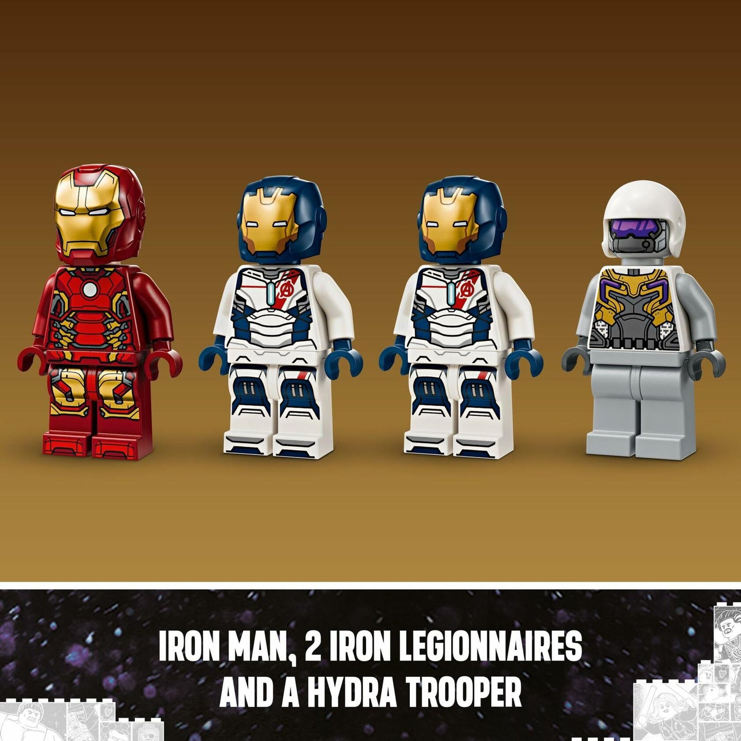LEGO Marvel Iron Man & Iron Legion vs. Hydra Soldier Building Set, Avengers Toy for Creative Kids & Super Hero Fans, Marvel Gift for Boys & Girls Ages 6 and Up, Iron Man Toy with 4 Minifigures, 76288