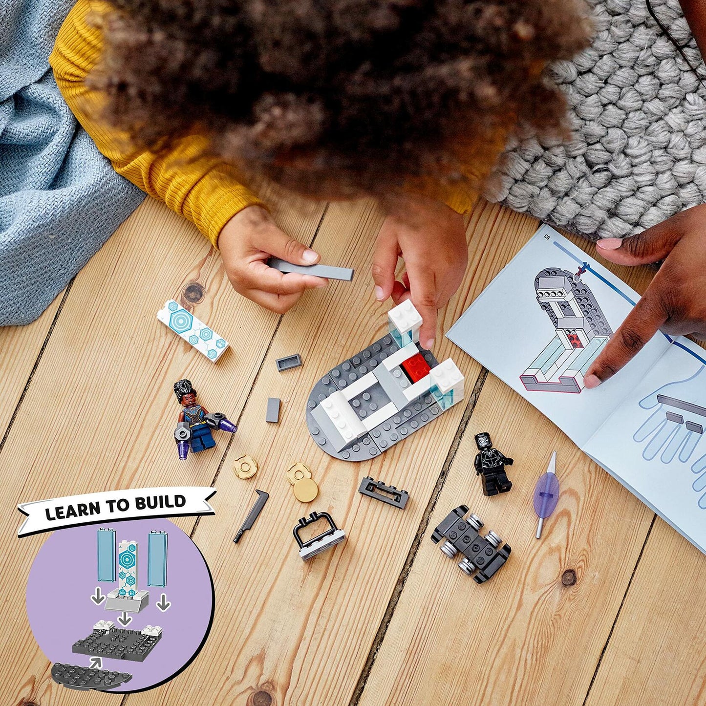 LEGO Marvel Shuri's Lab, 76212 Black Panther Construction Learning Toy with Minifigures, Toys for Kids, Girls and Boys Age 4, Avengers Super Heroes Gifts