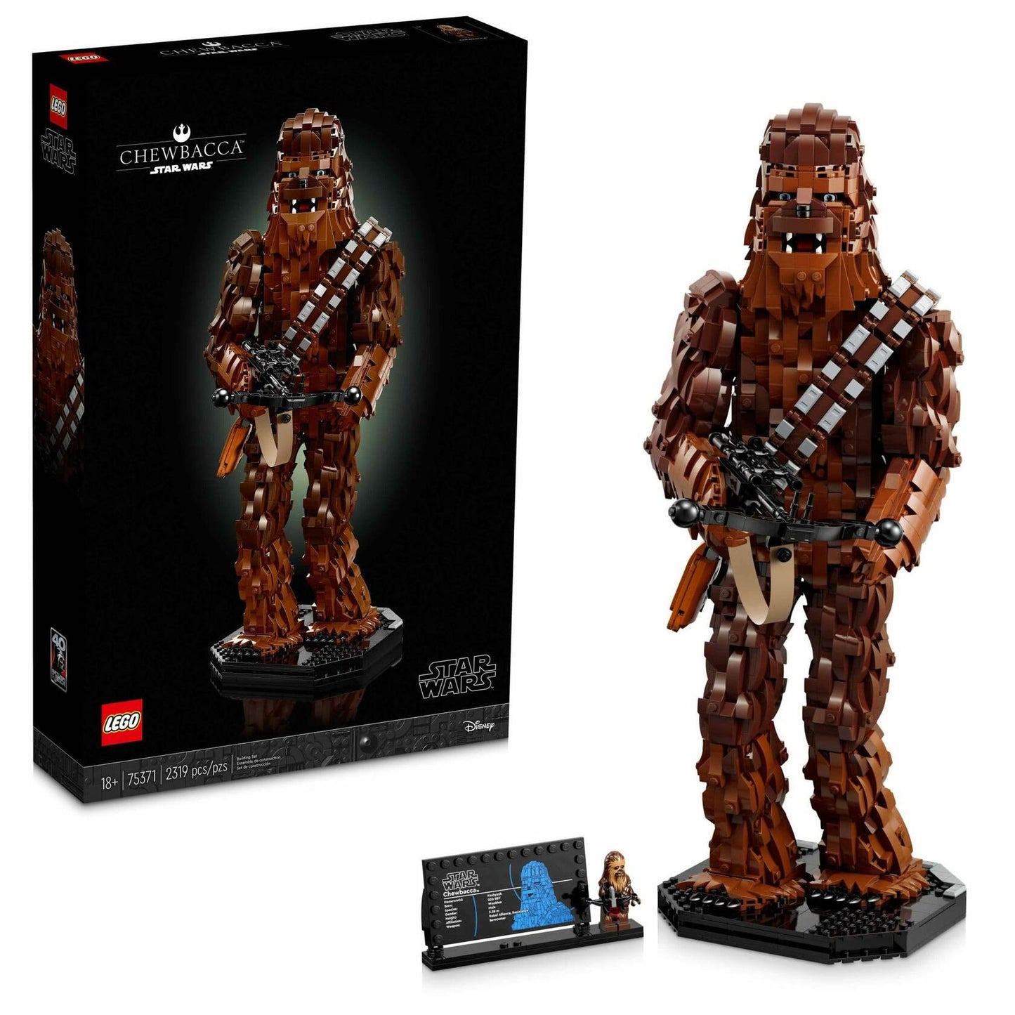LEGO Star Wars Chewbacca, Buildable Star Wars Collectible for Adults, Build and Display Chewbacca Collectible, Fun Star Wars Gift for Teens, Adults or Any Star Wars Original Trilogy Fan, 75371