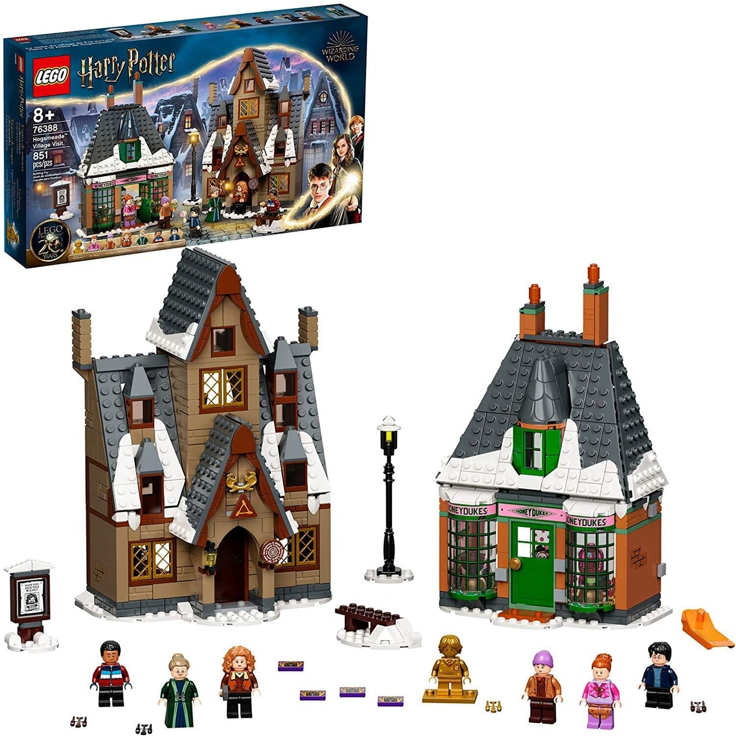 LEGO Harry Potter Hogsmeade Village Visit Building Toy 76388 20th Anniversary Harry Potter Set, Birthday Gift Idea for Kids, Girls, Boys Age 8+ Years Old with Collectible Golden Ron Weasley Minifigure