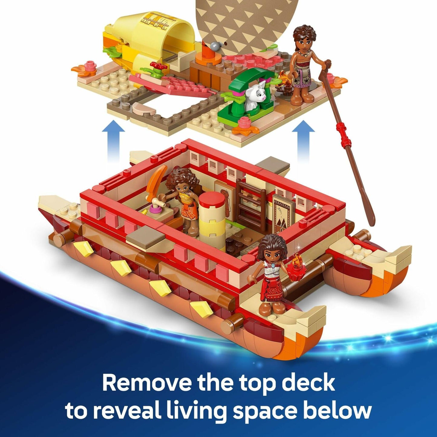 LEGO Disney Moana's Adventure Canoe Building Toy Set - Pretend Play Toy Boat for Kids, Girls & Boys, Ages 6+ - Disney Gift Idea for Fans of Moana - 43270