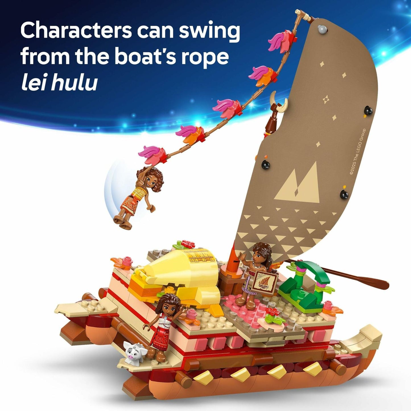 LEGO Disney Moana's Adventure Canoe Building Toy Set - Pretend Play Toy Boat for Kids, Girls & Boys, Ages 6+ - Disney Gift Idea for Fans of Moana - 43270