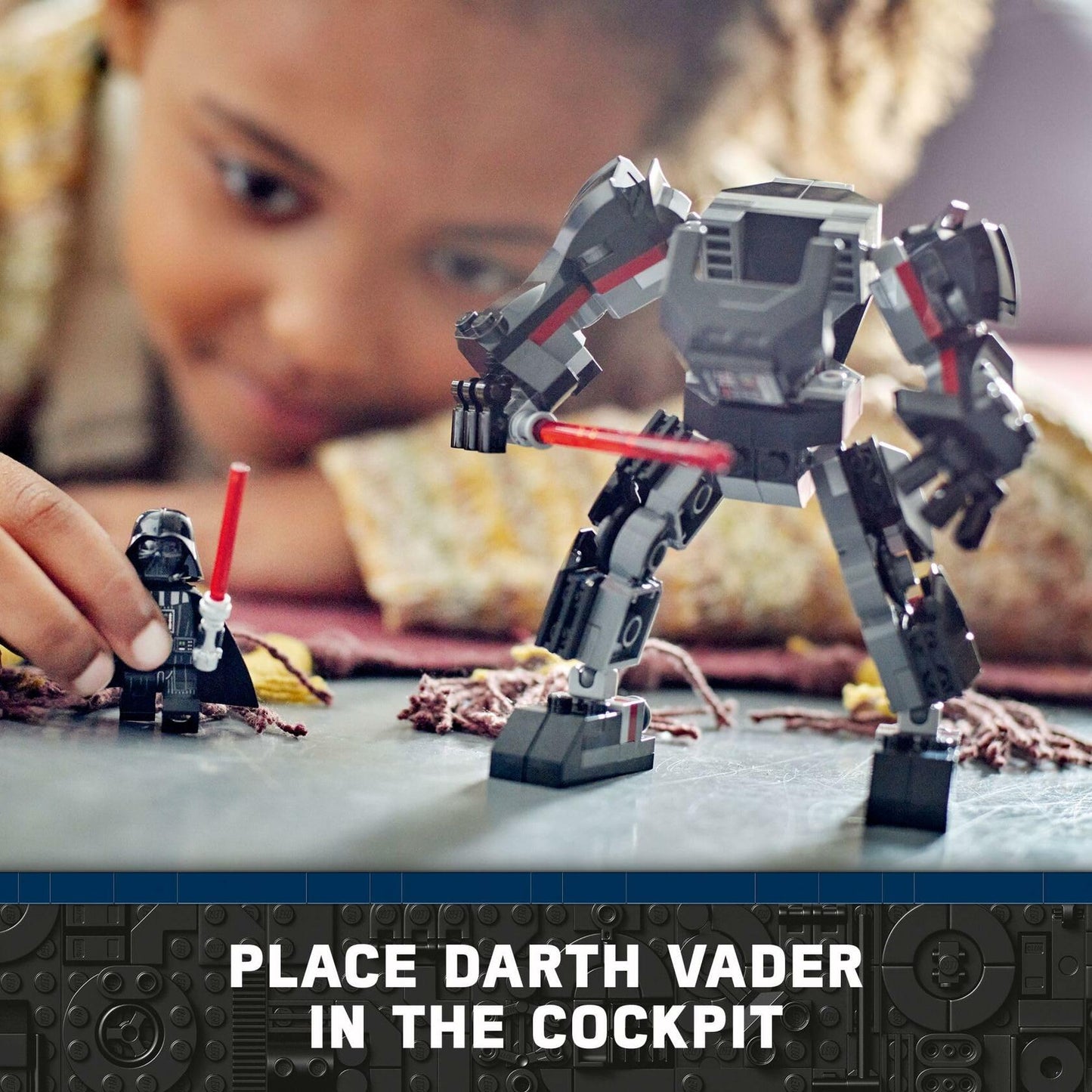 LEGO Star Wars Darth Vader Mech 75368 Buildable Star Wars Action Figure, This Collectible Star Wars Toy for Kids Ages 6 and Up Features an Opening Cockpit, Buildable Lightsaber and 1 LEGO Minifigure