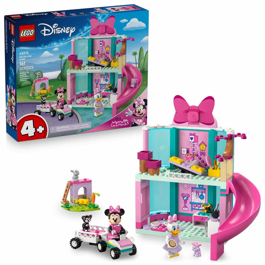 LEGO Disney Minnie’s Pet Hotel Toddler Toy - Minnie Mouse Building Set for Girls and Boys, Ages 4+ - Mickey Mouse Clubhouse Preschool Learning & Educational Toy - Disney Gift Idea for Birthdays- 43274