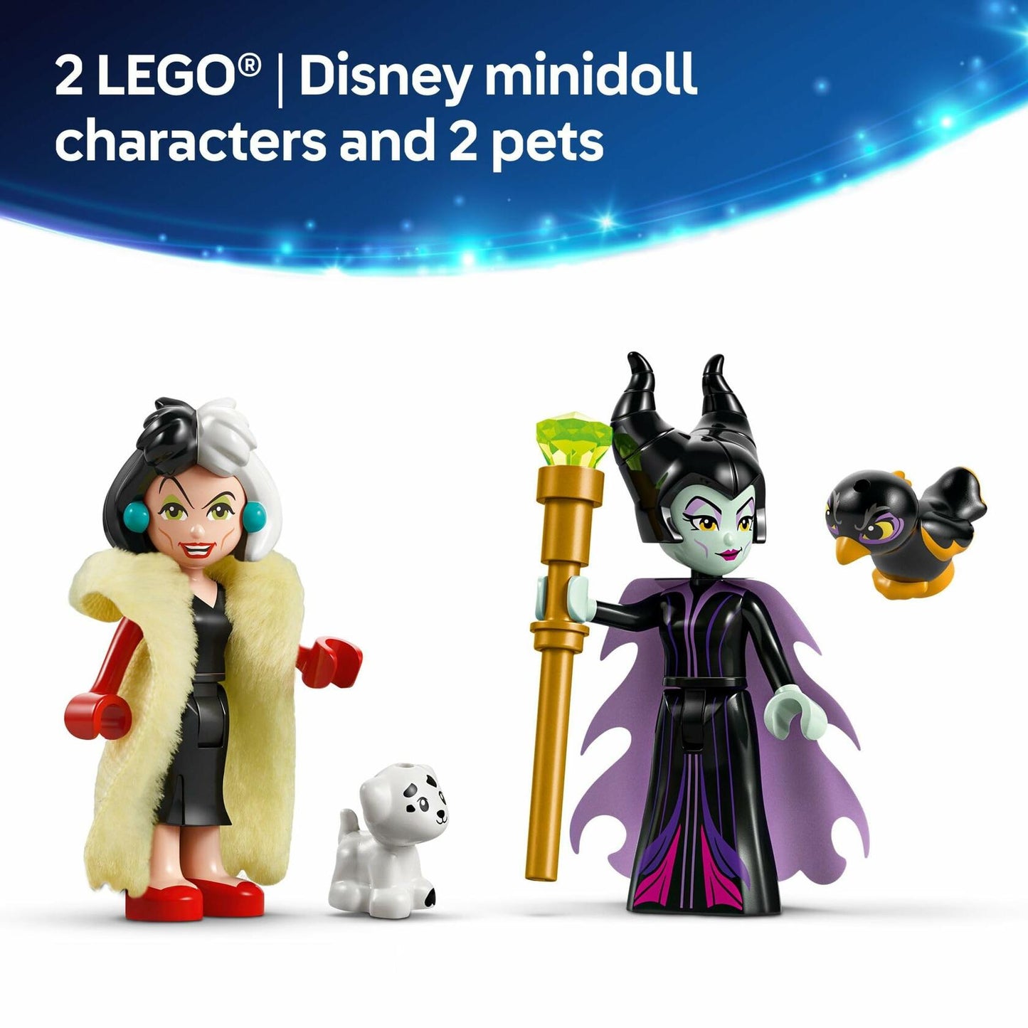 LEGO Disney Villains Maleficent’s and Cruella De Vil’s Dresses Kids Toy - Fashion Building Toy for Girls and Boys, Ages 9+ - Kids Toy for Disney Fans - Gift Idea for Birthdays & Holidays - 43262